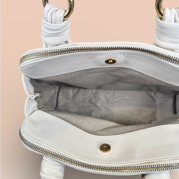 Marc Jacobs Blake Satchel White Leather Gold Tone Hardware - Picture 11 of 15